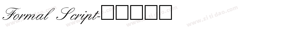 Formal Script字体转换